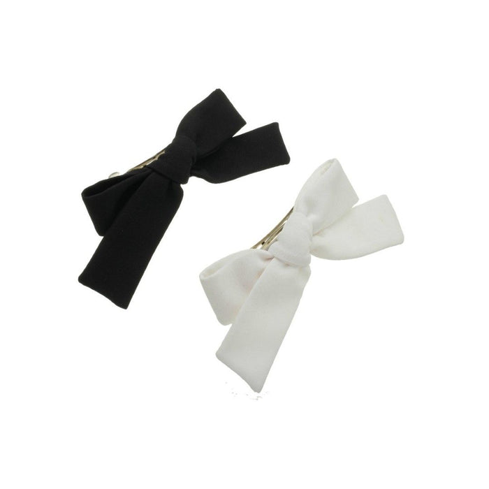 Kit de Laços de Cabelo Preto e Branco Crepe Piuka