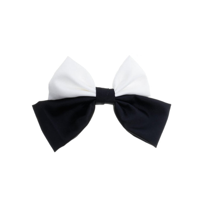 Laço de Cabelo Carol Crepe Acetinado Preto e Branco