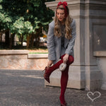 Laço de Cabelo Dani Crepe Amanda Cherry - Piuka