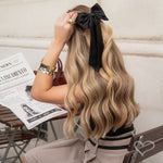 Laço de Cabelo Fabi Crepe Amanda Preto - Piuka