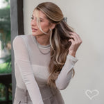 Laço de Cabelo Flávia Bordado Strass - Piuka