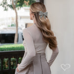 Laço de Cabelo Flávia Bordado Strass - Piuka