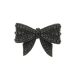 Laço de Cabelo Flávia Bordado Strass Black Diamond - Piuka
