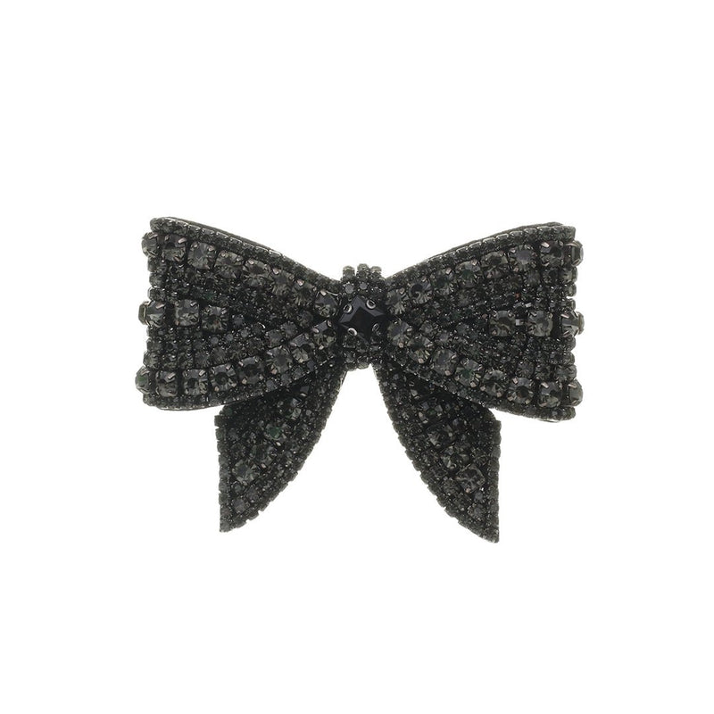 Laço de Cabelo Flávia Bordado Strass Black Diamond - Piuka