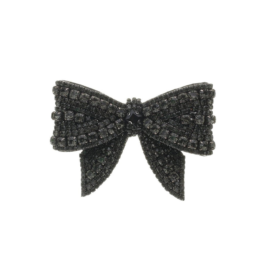 Laço de Cabelo Flávia Bordado Strass Black Diamond - Piuka