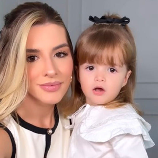 Laço de Cabelo Infantil Antonella Fita Veludo Preto - Piuka