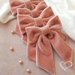 Laço de Cabelo Infantil Nat Veludo Alemão Rose Piuka - Piuka