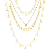 Mix de Colares Adhara Estrelas Folheado a Ouro 18k Piuka - Piuka