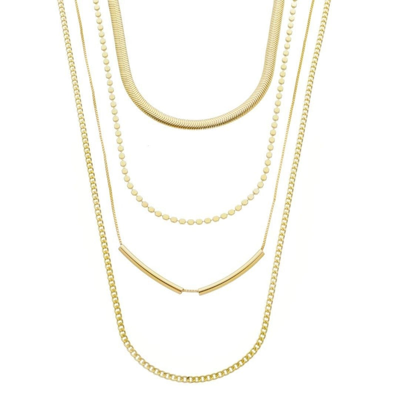 Mix de Colares Cecilia Folheado a Ouro 18k - Piuka