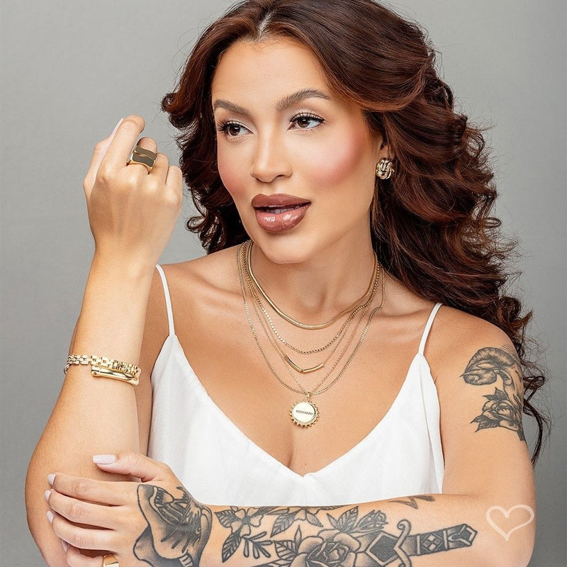 Mix de Colares Cecilia Folheado a Ouro 18k - Piuka