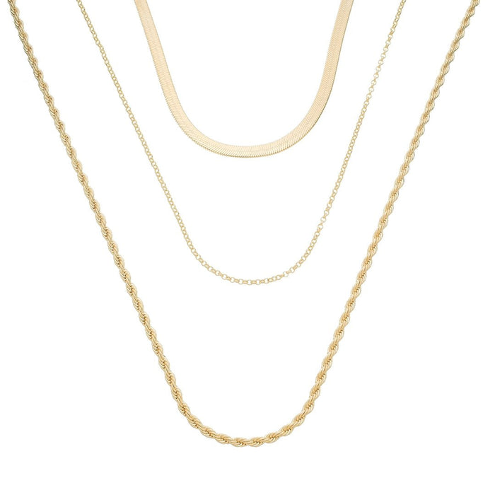 Mix de Colares Fernanda Folheado a Ouro 18k