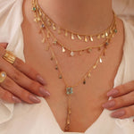 Mix de Colares Larissa Gotinhas Zircônia Acqua Folheado a Ouro 18k - Piuka