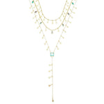 Mix de Colares Larissa Gotinhas Zircônia Acqua Folheado a Ouro 18k - Piuka