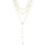 Mix de Colares Larissa Gotinhas Zircônia Acqua Folheado a Ouro 18k - Piuka