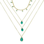Mix de Colares Olivia Zircônias Turmalina Folheado a Ouro 18k - Piuka