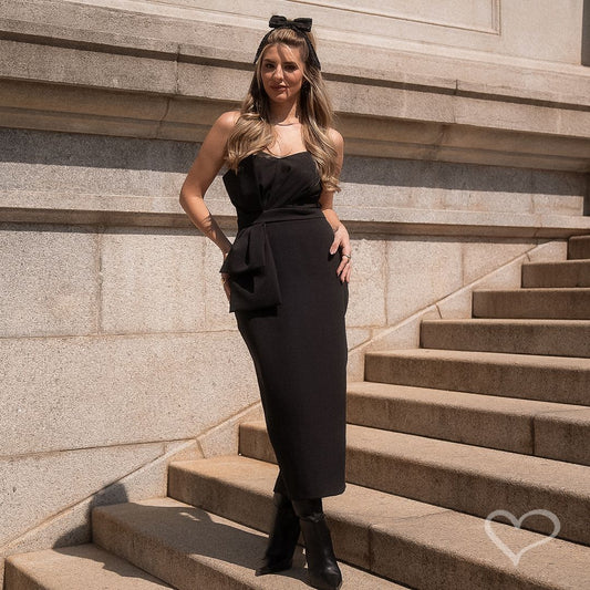 Mix Nat Mosca - Laço Marcela Preto Bordado e Argola Demy - Piuka