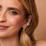 Piercing de Encaixe Duplo Duda Zircônias Folheado a Ouro 18k - Piuka
