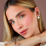 Piercing de Encaixe Nina Zircônia Folheado em Ródio Branco - Piuka