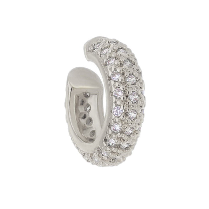 Piercing de Encaixe Piuka Ayleen Argola Zircônia Cristal Folheado em Ródio Branco - Piuka