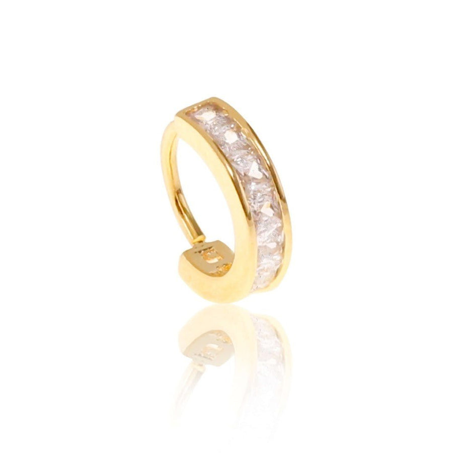 Piercing de Furo Argola P Yohana Zircônia Dourado Piuka - Piuka