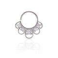 Piercing de Furo Argola Torção 8mm Laly Zircônias Prata Piuka - Piuka