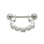 Piercing de Furo Piuka Argola P Loiuse 8mm Zircônia Prata - Piuka
