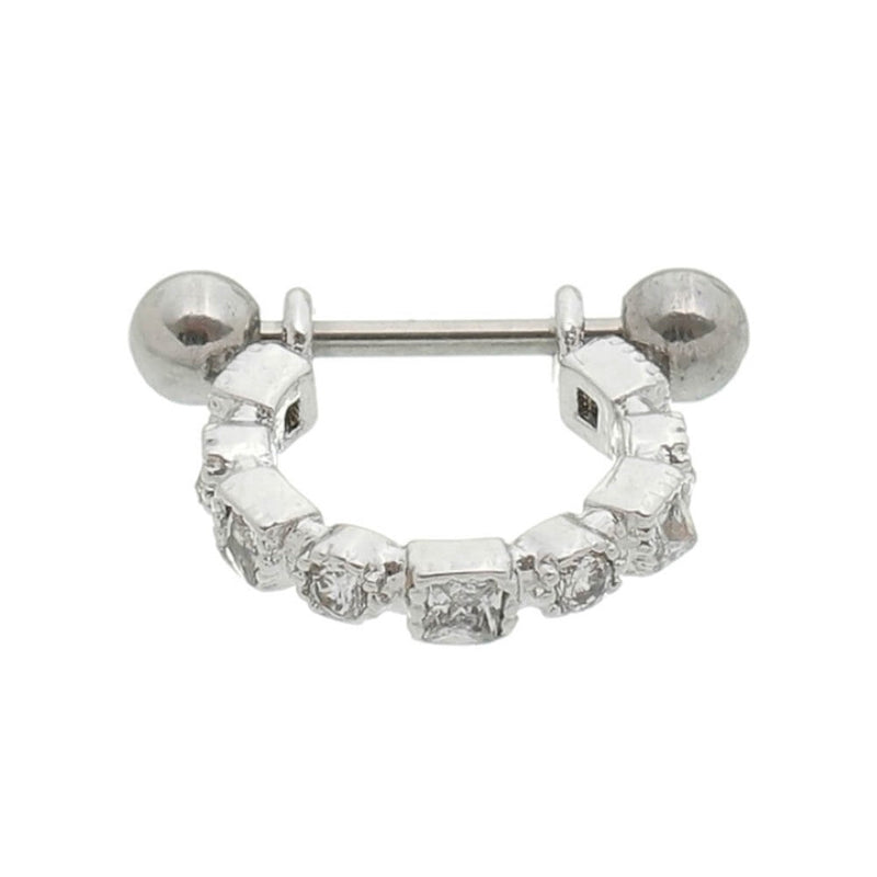 Piercing de Furo Piuka Argola P Loiuse 8mm Zircônia Prata - Piuka