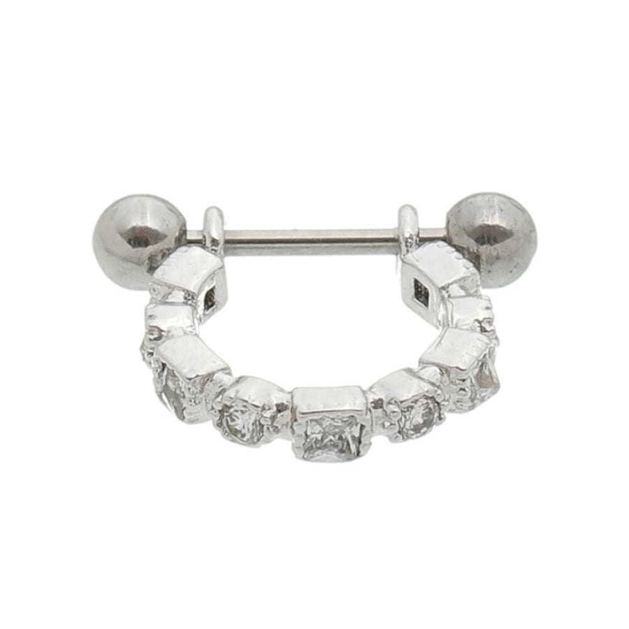 Piercing de Furo Piuka Argola P Loiuse 8mm Zircônia Prata - Piuka
