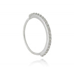 Piercing de Furo Piuka Argola Torção 12mm Ayane Zircônias Folheado em Ródio Branco - Piuka