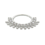 Piercing de Furo Piuka Argola Torção 8mm Freya Zircônias Prata - Piuka