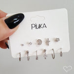 Piercing de Furo Piuka Haste 6mm Atria Estrela Zircônia Prata - Piuka