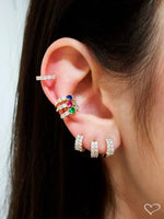 Piercing de Pressão Bebel Zircônia Pink Folheado a Ouro 18k - Piuka