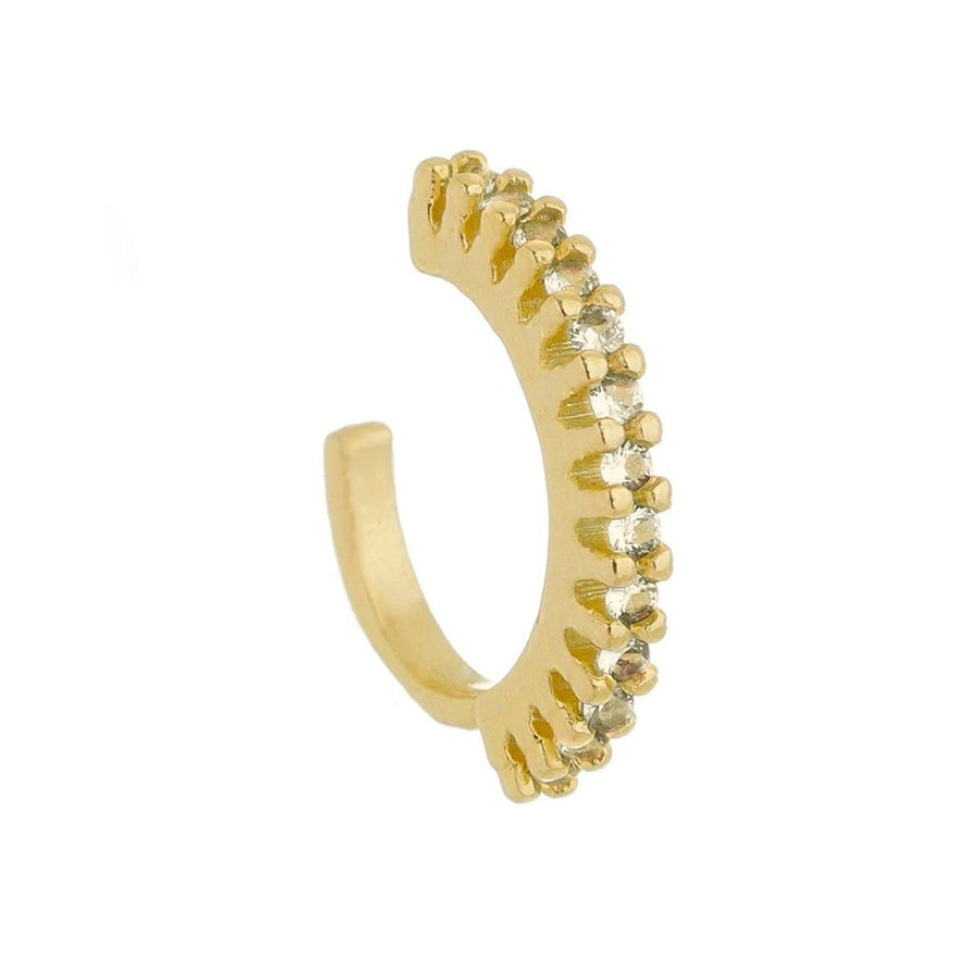 Piercing de Pressão Ivy Argola Zircônias Cristal Folheado a Ouro 18k Piuka - Piuka