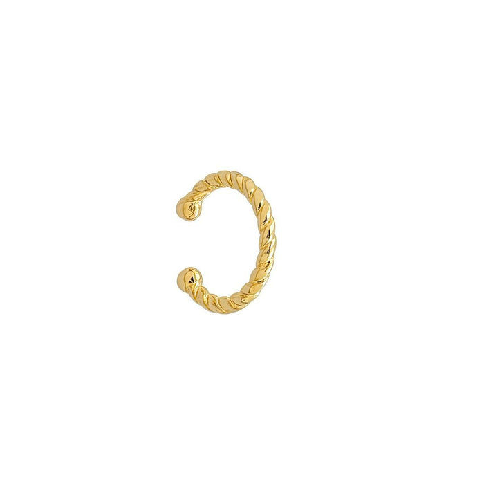 Piercing de Pressão Piuka Cecília Ondulado Folheado a Ouro 18k