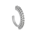 Piercing de Pressão Piuka Ivy Argola Zircônia Cristal Folheado em Ródio Branco - Piuka