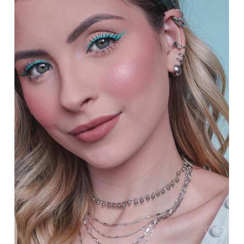 Piercing de Pressão Piuka Ivy Argola Zircônia Esmeralda Folheado em Ródio Branco - Piuka