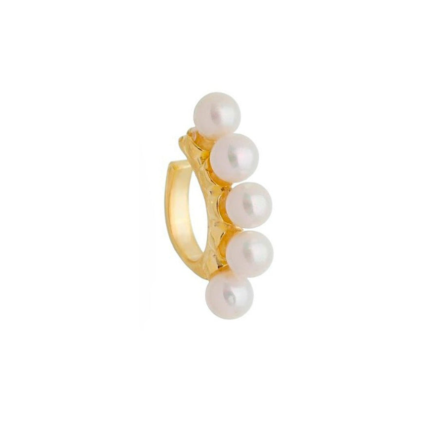 Piercing de Pressão Piuka Lele Pérolas Folheado a Ouro 18k - Piuka
