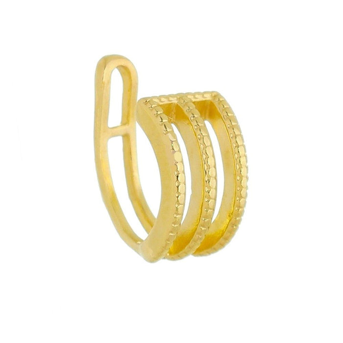 Piercing de Pressão Piuka Mavi Três Voltas Folheado a Ouro 18k