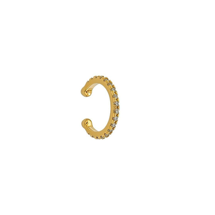 Piercing de Pressão Piuka Titi Zircônias Folheado a Ouro 18k