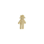 Pingente Menina Zircônias Folheado a Ouro 18k - Piuka
