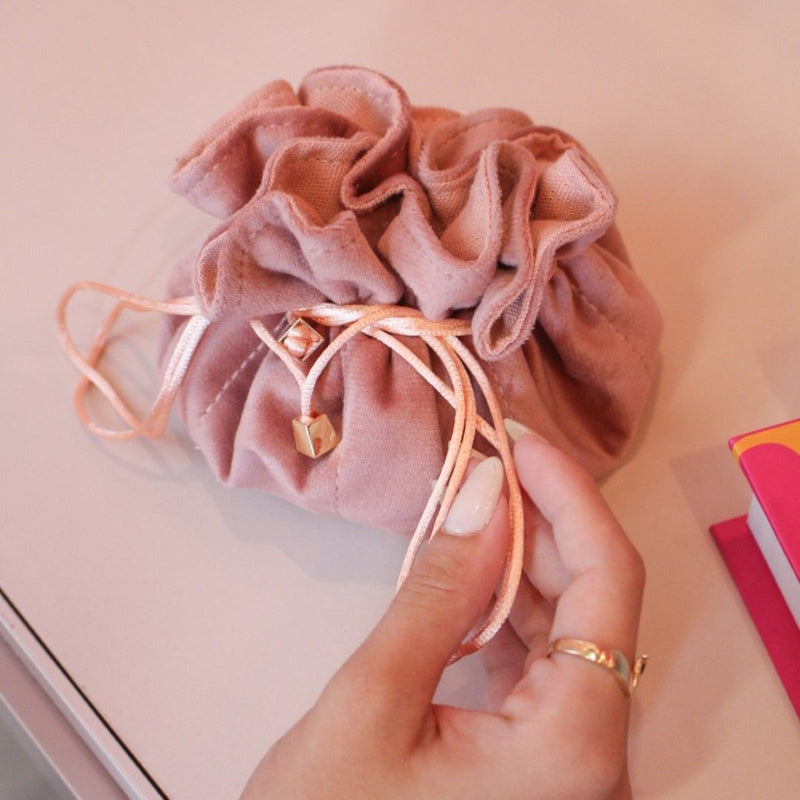 Porta-joias Bolsinha Suede Rose Piuka - Piuka
