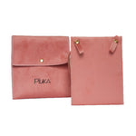 Porta Joias Envelope Suede Rose Piuka - Piuka