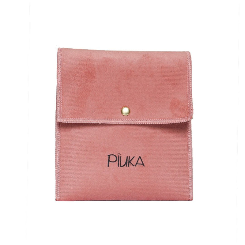 Porta Joias Envelope Suede Rose Piuka - Piuka