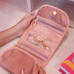 Porta-joias Rolinho Suede Rose Piuka - Piuka