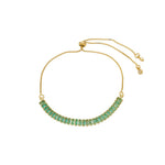 Pulseira Ajustável Taylor P Zircônias Turmalina Folheada a Ouro 18k - Piuka