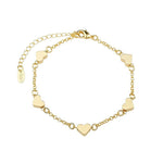 Pulseira Anne Coração Folheada a Ouro 18k - Piuka