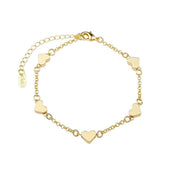 Pulseira Anne Coração Folheada a Ouro 18k - Piuka