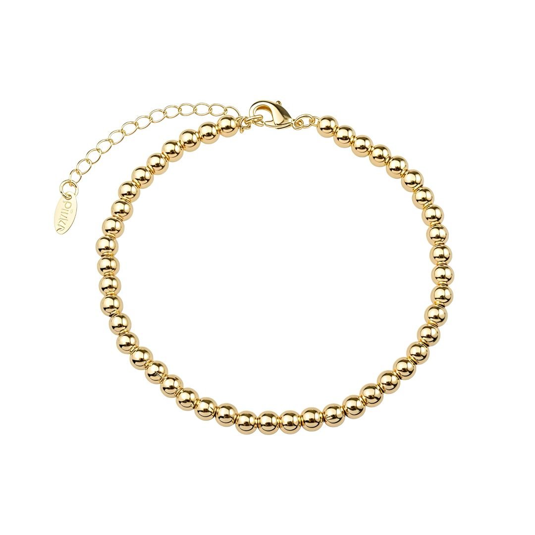 Pulseira Bolinhas Mari Folheada a Ouro 18k - Piuka