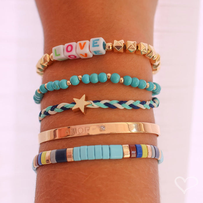 Pulseira Brenda Estrela Ajustável Azul