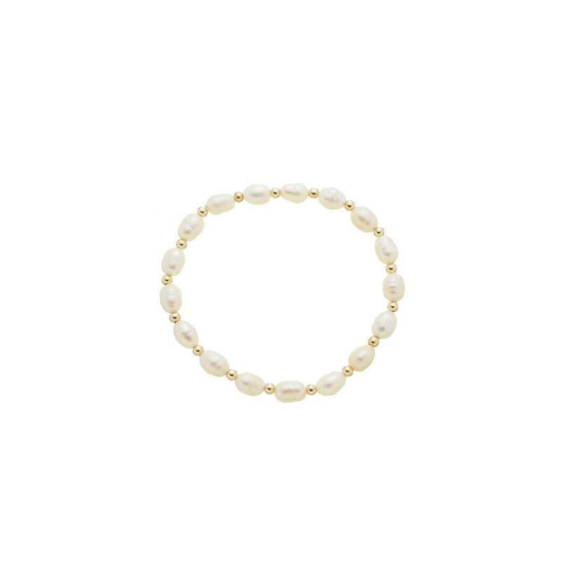 Pulseira Cris Pérolas de Água Doce Folheada a Ouro 18k - Piuka